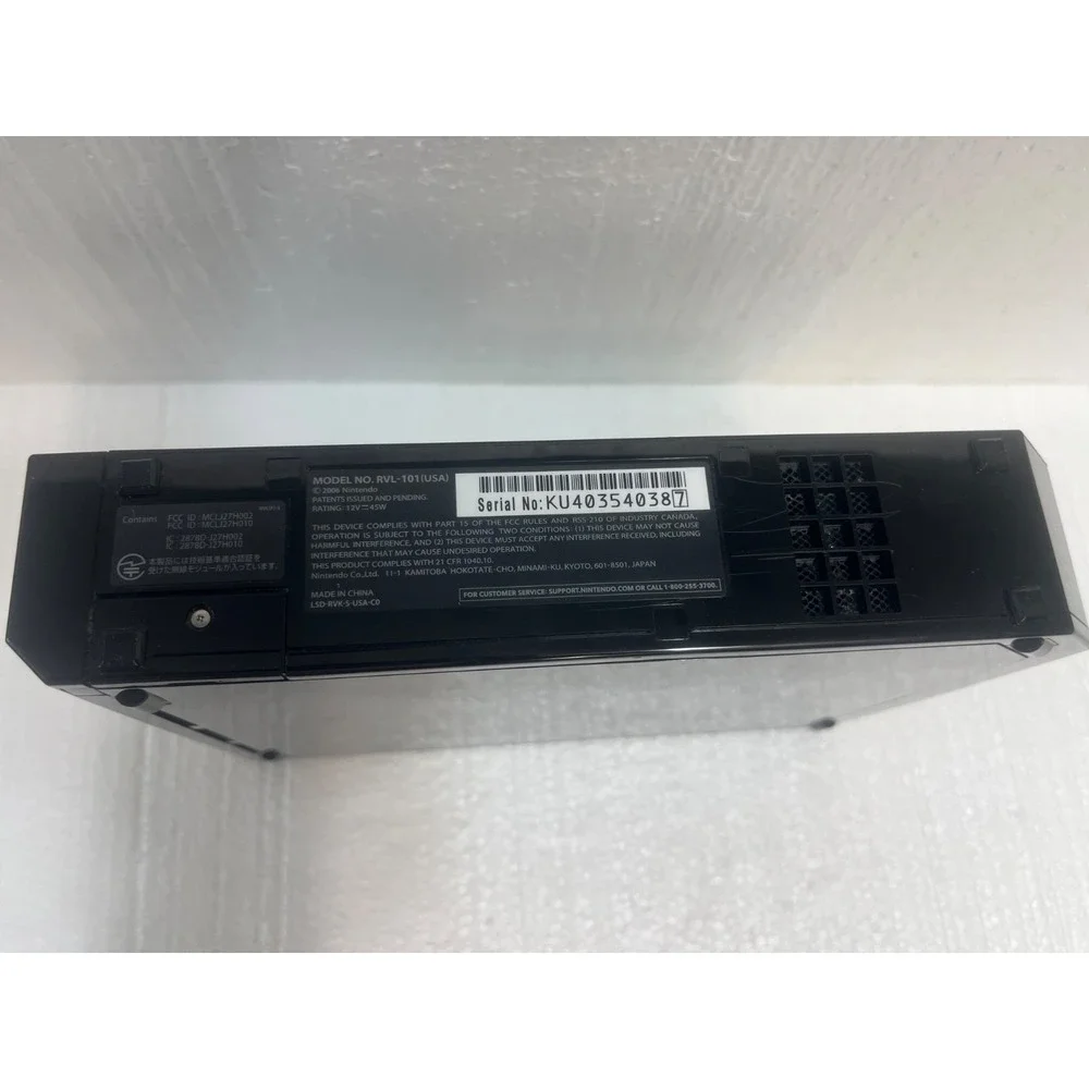Nintendo Wii RVL-101 Console Black w/‎ 3 games Tested Working